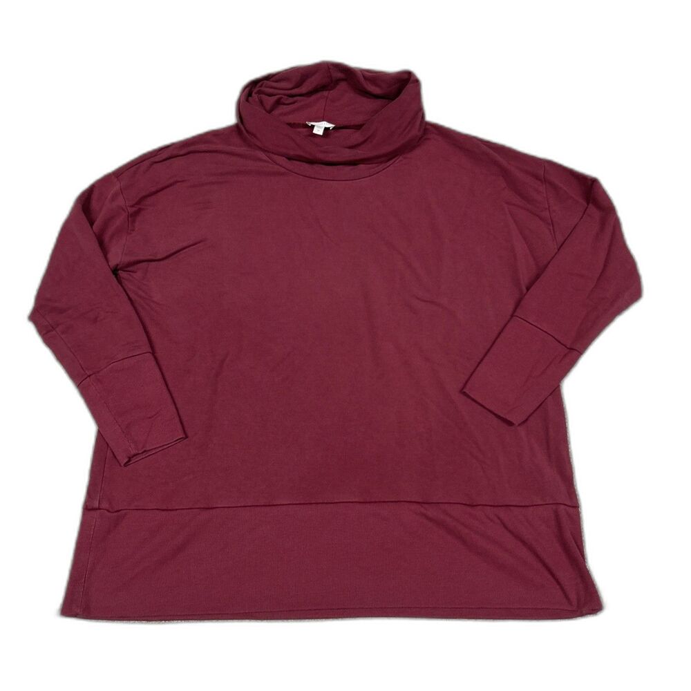 Garnet Hill Tunic Top Womens Medium Sweater Cowl Neck Long Sleeve Oversized